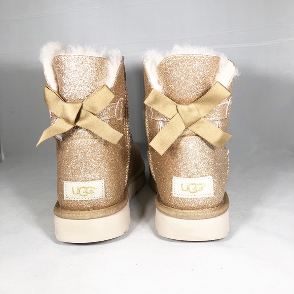 UGG Shoes - Ugg Mini Bailey Bow Sparkle Boot Sz 9